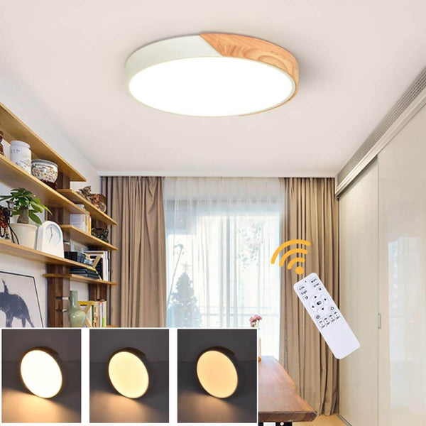 Dimmable With Romote Control LED Round Flush Mount Ceiling Light - Yiilighting