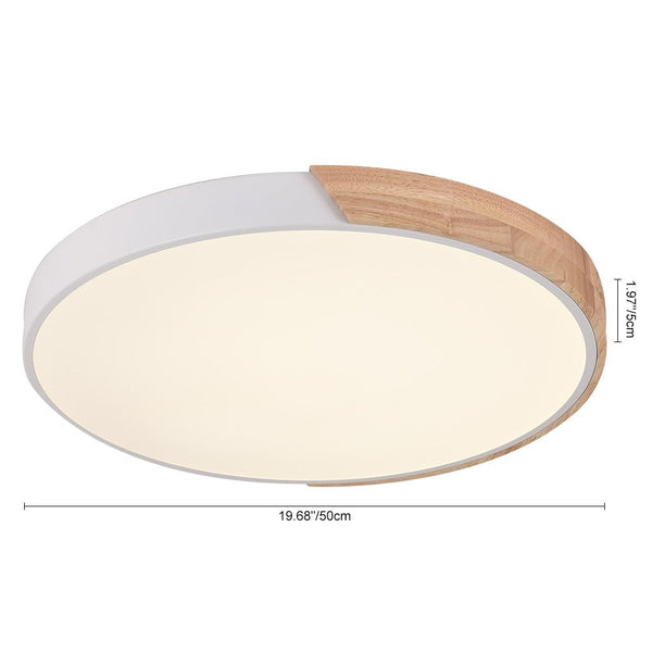 Dimmable With Romote Control LED Round Flush Mount Ceiling Light - Yiilighting