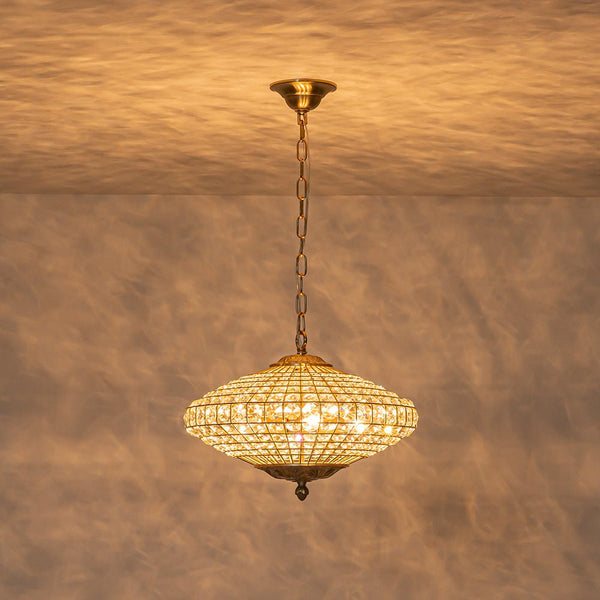 European Court Style Antique Brass Diamond - Shaped Crystal Chandelier - Yiilighting