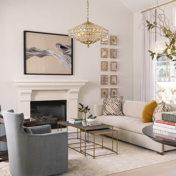 European Court Style Antique Brass Diamond - Shaped Crystal Chandelier - Yiilighting