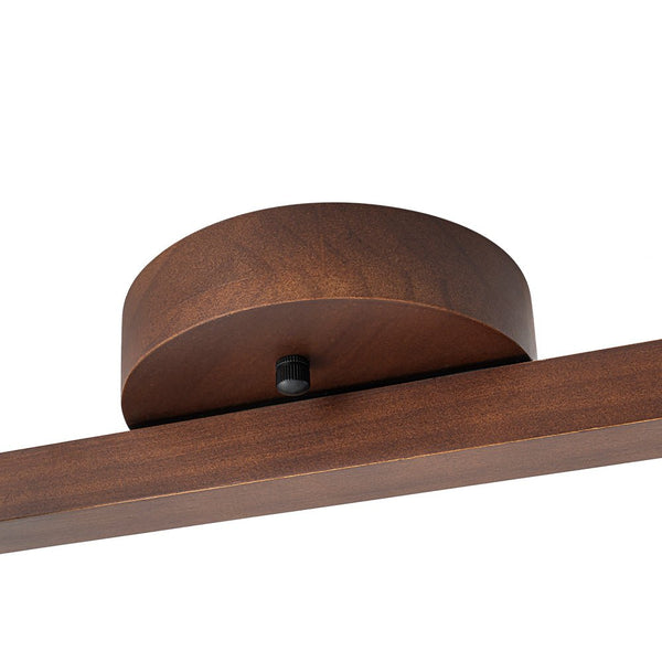 Farmhouse 4-Light Adjustable Walnut Wood Linear Ceiling Tracking Light - Yiilighting