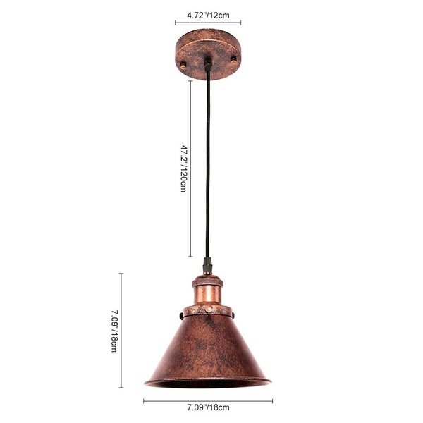 Farmhouse Vintage 1 Light Cone Pendant Light - Yiilighting