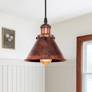 Farmhouse Vintage 1 Light Cone Pendant Light - Yiilighting