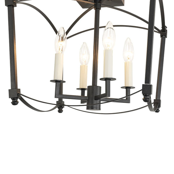 French Vintage Candle-Style Cage Semi Flush Mount Ceiling Light - Yiilighting