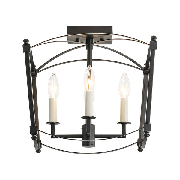 French Vintage Candle-Style Cage Semi Flush Mount Ceiling Light - Yiilighting