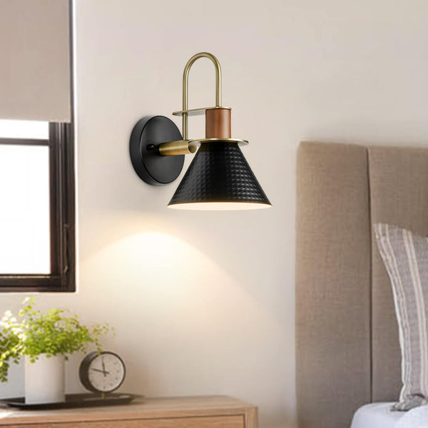 Industrial 1 - Light Hammered Cone Shape Wall Sconce - Yiilighting