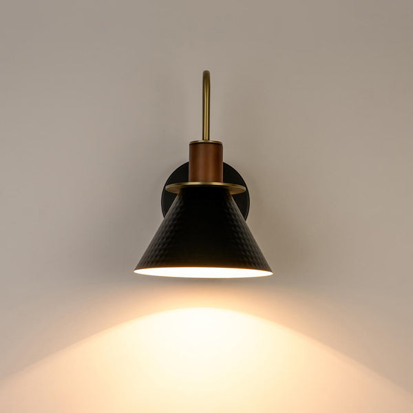 Industrial 1 - Light Hammered Cone Shape Wall Sconce - Yiilighting