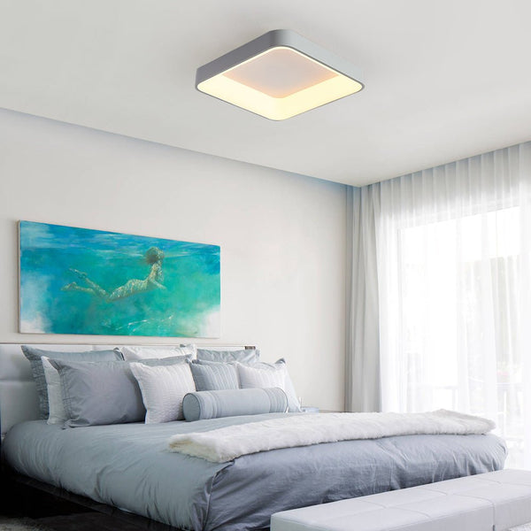 LED Acrylic Flat Square Flush Mount Ceiling Light - Yiilighting