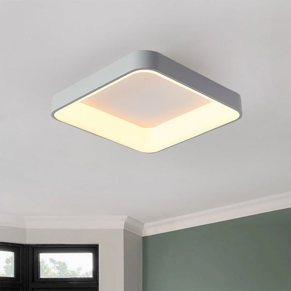 LED Acrylic Flat Square Flush Mount Ceiling Light - Yiilighting