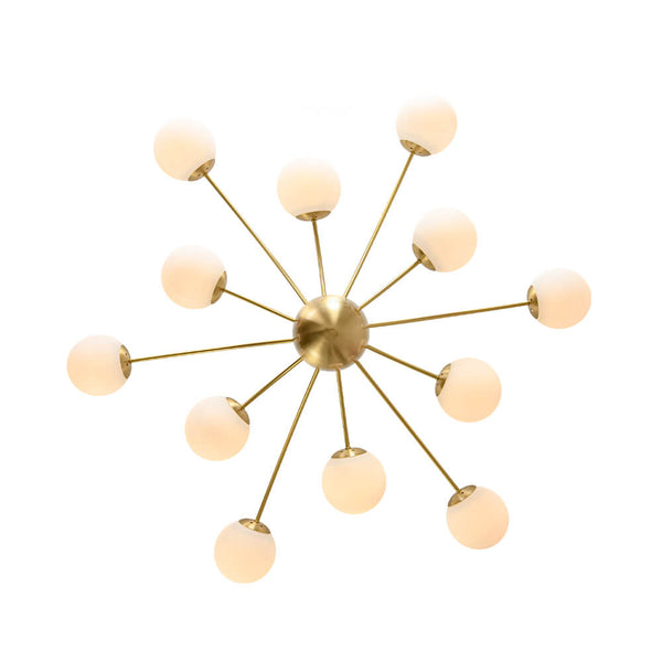 Luxury 12 - Light Glass Bubble Branch Semi Flush Chandelier - Yiilighting