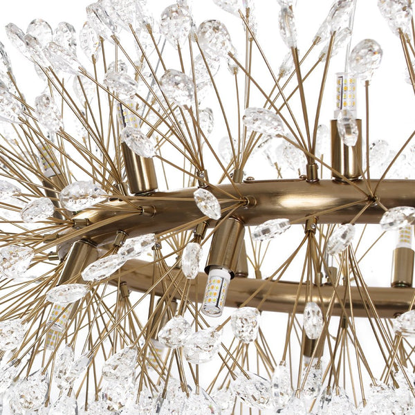 Luxury 20-Light Dandelion Crystal Ring Pendant Chandelier - Yiilighting