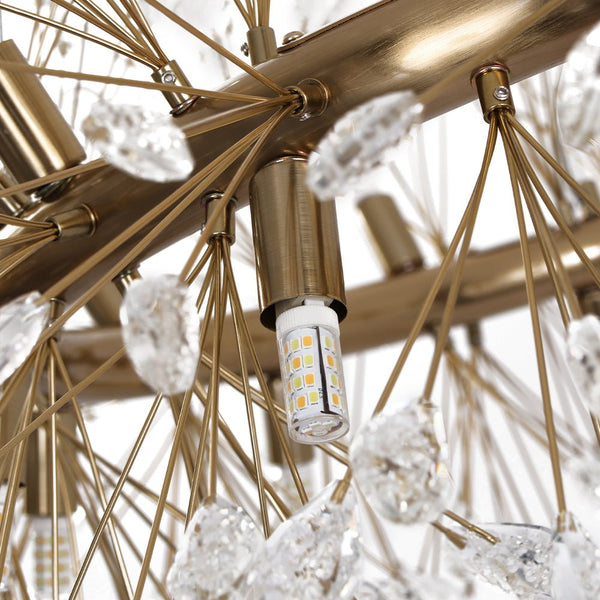 Luxury 20-Light Dandelion Crystal Ring Pendant Chandelier - Yiilighting