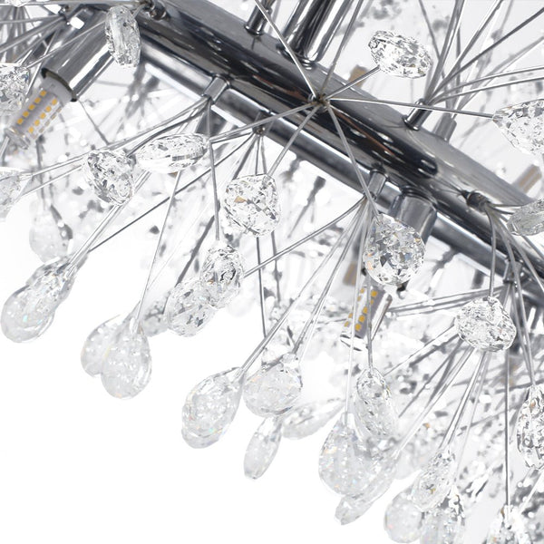 Luxury 20-Light Dandelion Crystal Ring Pendant Chandelier - Yiilighting