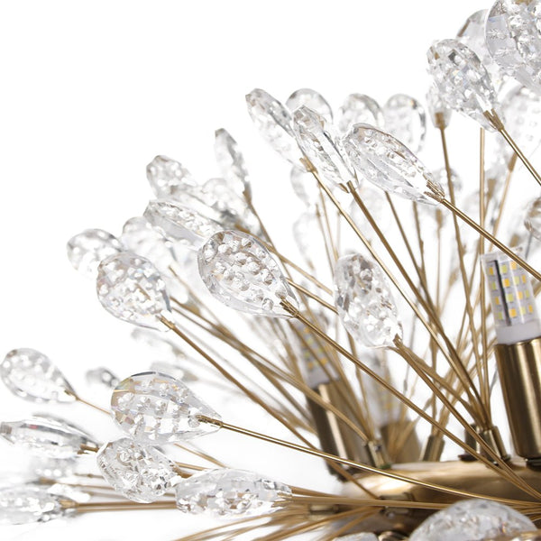 Luxury 20-Light Dandelion Crystal Ring Pendant Chandelier - Yiilighting