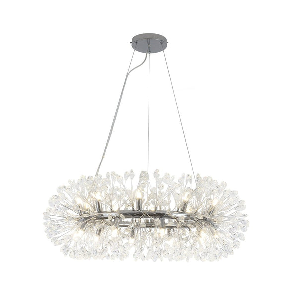Luxury 20-Light Dandelion Crystal Ring Pendant Chandelier - Yiilighting