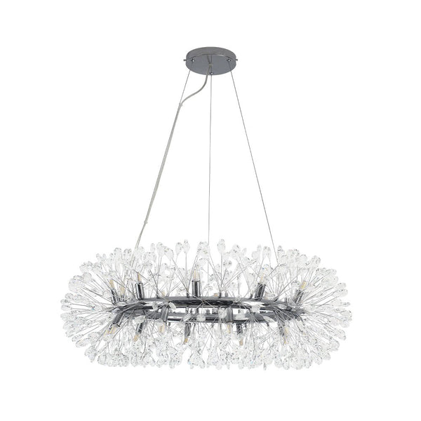 Luxury 20-Light Dandelion Crystal Ring Pendant Chandelier - Yiilighting