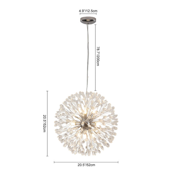 Luxury 9 - Lights Bloom Firework Crystal Chandelier - Yiilighting