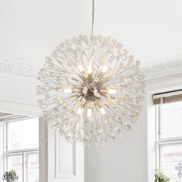 Luxury 9 - Lights Bloom Firework Crystal Chandelier - Yiilighting
