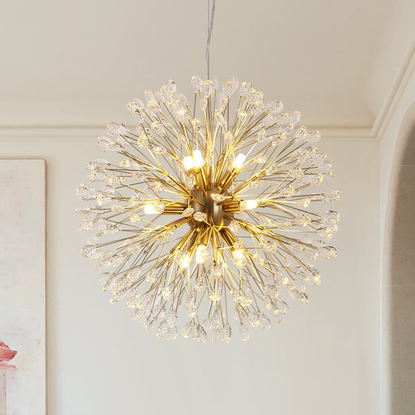 Luxury 9 - Lights Bloom Firework Crystal Chandelier - Yiilighting