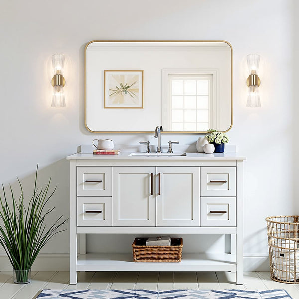 Luxury Minimalist 2 - Light Clear Ribbed Glass Double - Conical Wall Sconce - Yiilighting