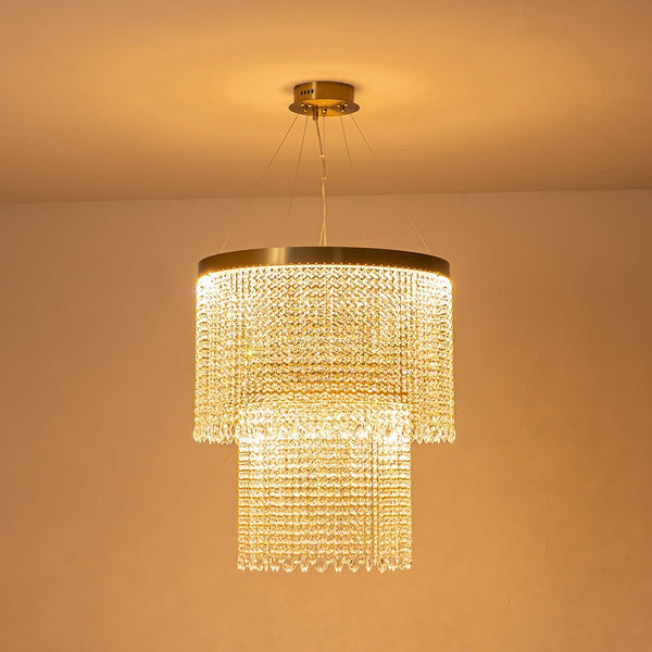 Luxury Tassel Crystal Dimmable LED Chandelier - Yiilighting