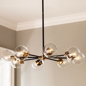 Mid - Century 3/6/8 Light Glass Globe Sputnik Chandelier - Yiilighting