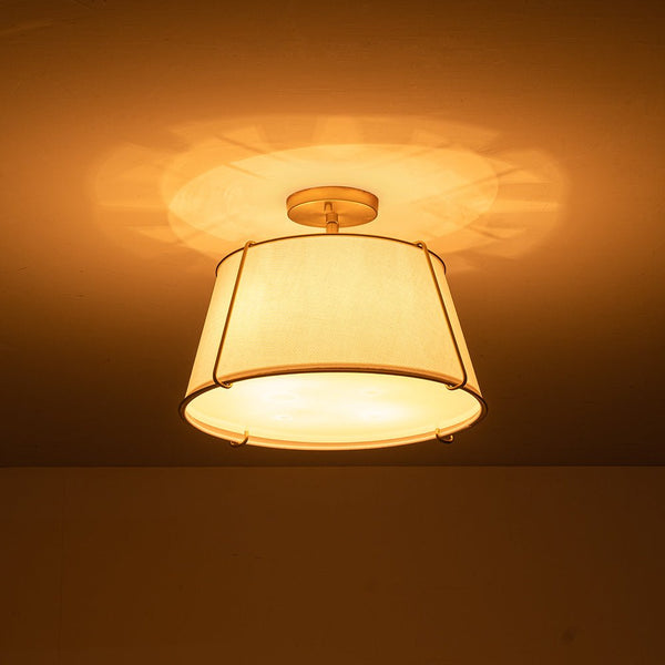 Mid - Century 4 - Light Drum Semi - Flush Mount - Yiilighting