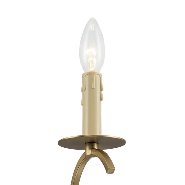 Mid - century 5 - Light Matte Brass Candle Style Chandelier - Yiilighting