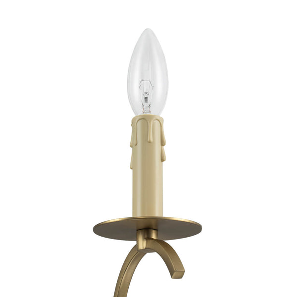 Mid - century 5 - Light Matte Brass Candle Style Chandelier - Yiilighting