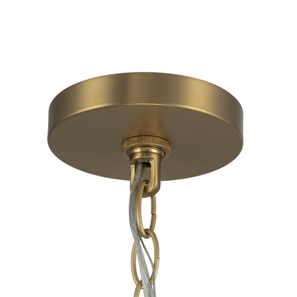 Mid - century 5 - Light Matte Brass Candle Style Chandelier - Yiilighting