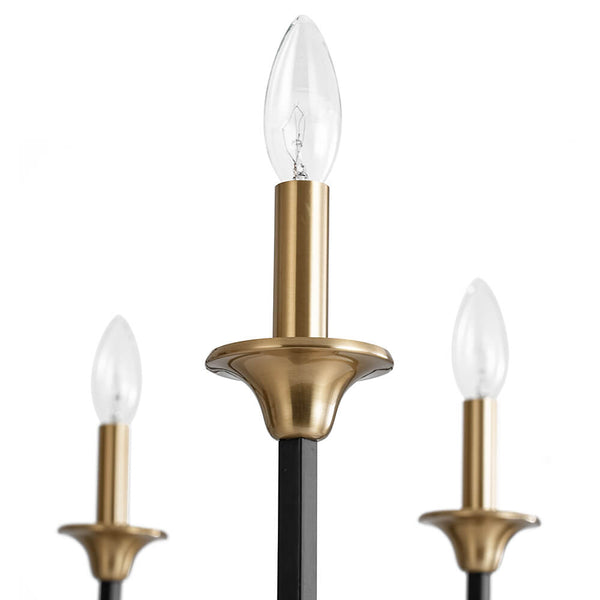 Mid - Century 8 - Light Geometric Candle Chandelier - Yiilighting