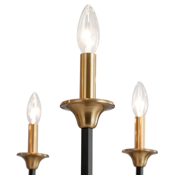 Mid - Century 8 - Light Geometric Candle Chandelier - Yiilighting