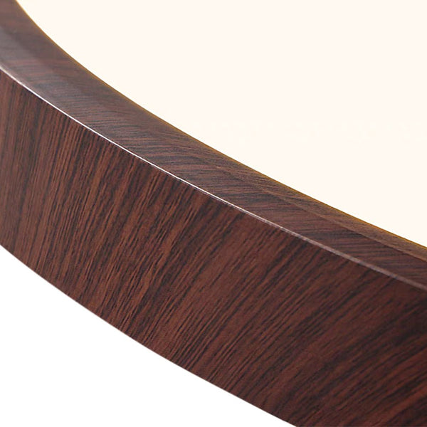 Mid - Century Minimalist Walnut Wood Grain Dimmable LED Flush Mount - Yiilighting
