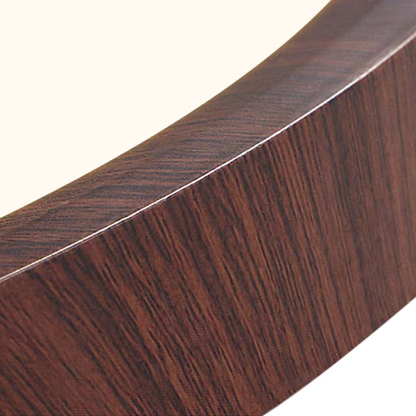 Mid - Century Minimalist Walnut Wood Grain Dimmable LED Flush Mount - Yiilighting