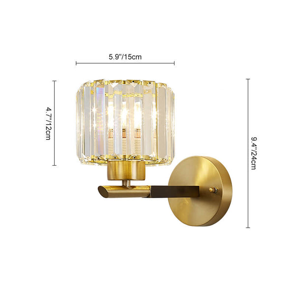 Mid - Century Modern 1 - Light Crystal Wall Sconce - Yiilighting