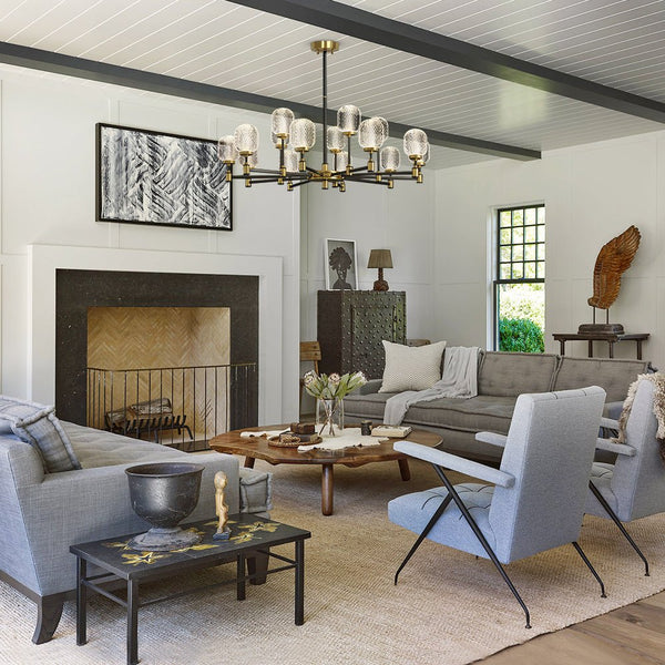 Mid Century Modern 15 - Light Crystal Glass Chandelier - Yiilighting