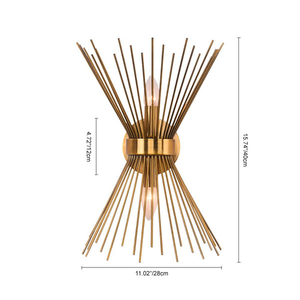 Mid Century Modern 2 - Light Sunburst Wall Sconce - Yiilighting