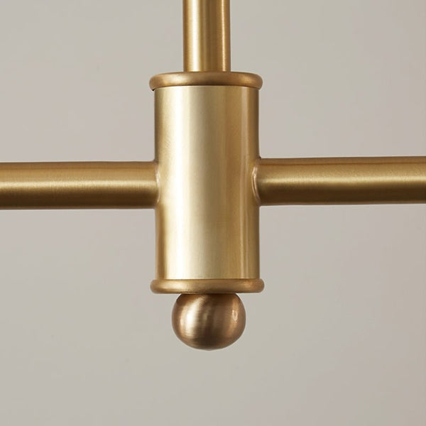 Mid - Century Modern 3 Light Linear Brass Ceiling Light - Yiilighting