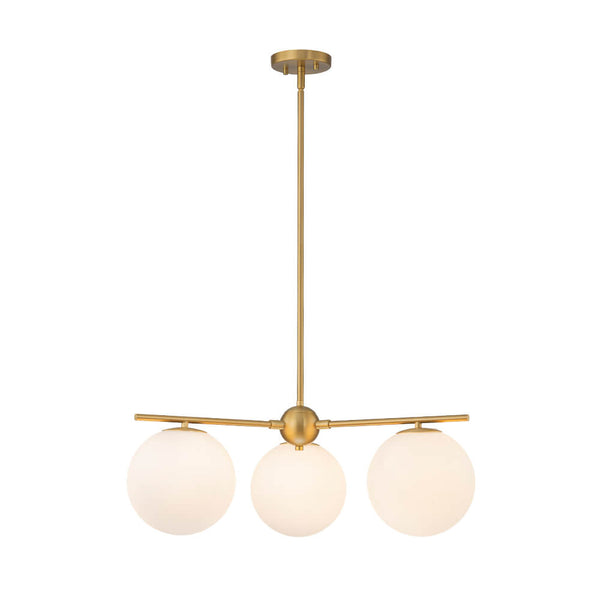 Mid - Century Modern 3/6 - Light Milky White Glass Globe Sputnik Chandelier - Yiilighting