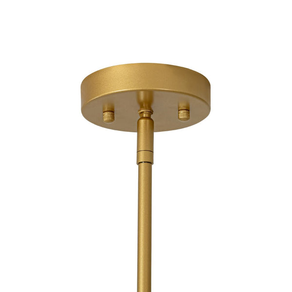 Mid - Century Modern 4 - Light Conical Fabric Shades Iron Chandelier - Yiilighting