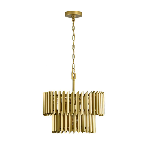 Mid - Century Modern 4 - Light Drum Tiered Chandelier - Yiilighting