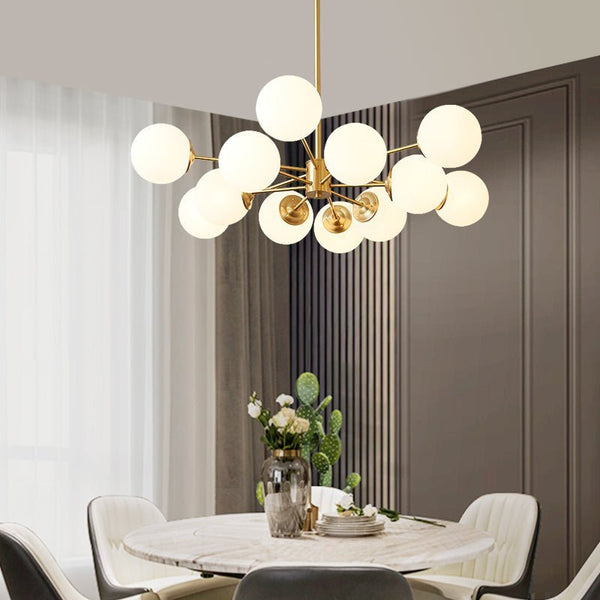 Mid-Century Modern 6/8/12 Lights Sputnik Glass Globe Chandelier - Yiilighting