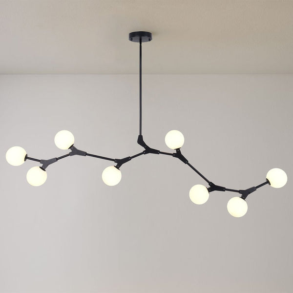 Mid - Century Modern 8 Light Branching Linear Chandelier - Yiilighting