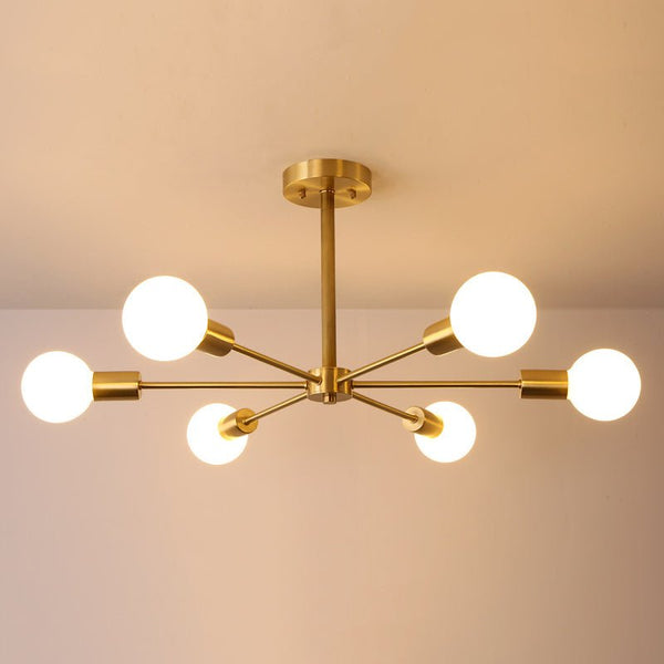 Mid Century Modern Branching 3/6 - Light Semi Flush Mount - Yiilighting