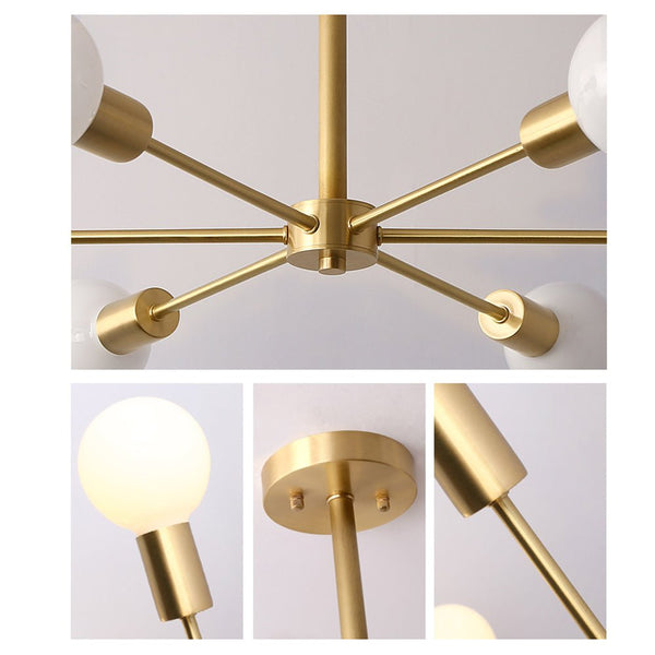 Mid Century Modern Branching 3/6 - Light Semi Flush Mount - Yiilighting