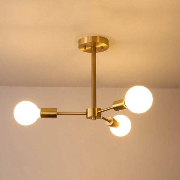 Mid Century Modern Branching 3/6 - Light Semi Flush Mount - Yiilighting