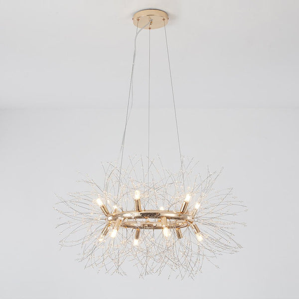 Mid - century Modern Round Firework Dandelion Chandelier - Yiilighting