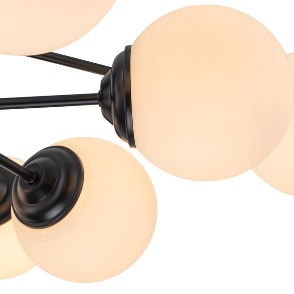 Mid - Century Modern Sputnik Opal Globe Chandelier - Yiilighting