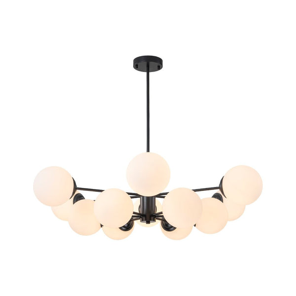 Mid - Century Modern Sputnik Opal Globe Chandelier - Yiilighting