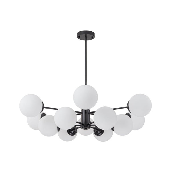 Mid - Century Modern Sputnik Opal Globe Chandelier - Yiilighting
